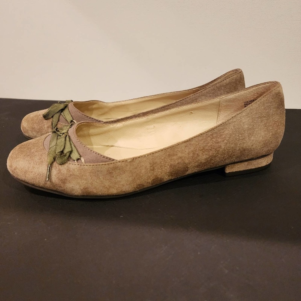 SEYCHELLES Special Edition Taupe Suede Leather Flats SIZE 10M